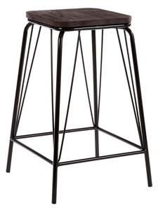 Черен/кафяв стол от масивен бряст District – Premier Housewares