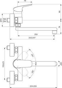Стенен смесител за кухня, B1730AA, Ideal Standard | FAVI.bg