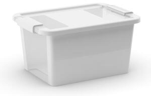 Бяла пластмасова кутия за съхранение с капак 36,5x26x19 cm Bi-Box S – KIS