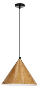 Кафява висяща лампа със стъклен абажур ø 25 cm Dunca - Candellux Lighting