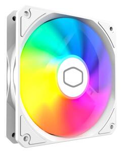 Вентилатор 120mm, CoolerMaster MasterFan MF120 Lite, 4-pin, 1750 rpm, бял, ARGB подсветка