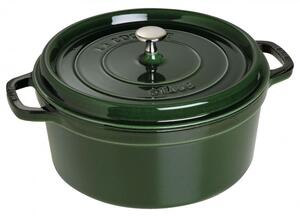Чугунена тенджера Staub La Cocotte 40509-361-0, 6.7 л, 28 см, -20°C До 260°C, Емайл, Капак с капкова структура, Индукция, Зелен
