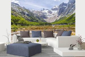 Самозалепваща се флизелинова фототапета пътека в планината 375 x 250 см
