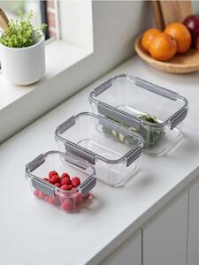 Sinsay - Контейнери за храна с капак 3 pack - тъмносиво