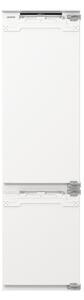 Хладилник с фризер Gorenje NRKI519E82WF, клас E, 284 л. общ обем, за вграждане, 232 kWh/годишно, MultiFlow 360° система, AdaptTech, FastFreeze, бял