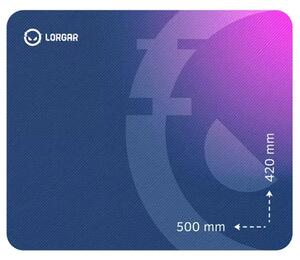 Подложка за мишка Lorgar Main 135, гейминг, лилава, 500 x 420 x 3 мм