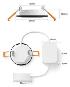 Philips - Комплект от 3 димируеми вградени LED осветителни тела RGBW за баня Hue SLIM LED/8,3W/230V IP44