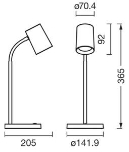 Osram - Настолна лампа DESK LINE 1xGU10/9W/230V бяла