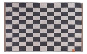 Антрацитен/бежов килим за баня за душ от органичен памук 50x80 cm Retro – Mette Ditmer Denmark