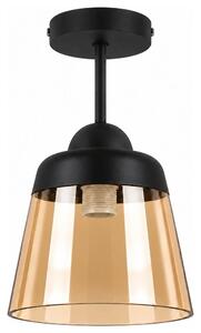 BRILAGI-LED Прикрепен полилей R GLASS 1xE27/60W/230V Ø 15,5 cm черен/опушено бежово