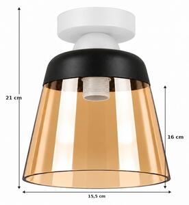 BRILAGI-LED Таванно осветително тяло R GLASS 1xE27/60W/230V Ø 15,5 см бял/димно-бежов