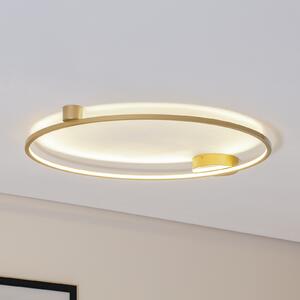 Milagro Lighting LED таванска лампа Saturno, златна, Ø 80 cm, метал, 4000 K, Злато / месинг, Дневна/трапезария, Алуминий, Модерен