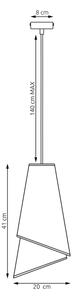 Пендел на шнур MODA 1xE27/15W/230V, черно/златисто