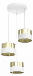 Полилей на кабел LUX 3xE27/15W/230V бял/златист