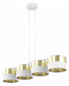 Полилей на кабел LUX 4xE27/15W/230V бял/златист
