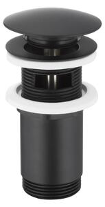 KFA Armatura 660-254-81- Мивка сифон с преливник CLICK-CLACK Ø 6,6 см матов черен