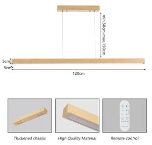 Brilagi - LED димируем полилей на кабел OAK SMART LED/30W/230V Wi-Fi Tuya дъб + дистанционно