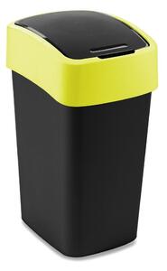 Жълто/черно пластмасово кошче за боклук за рециклиране 25 l Flip Bin – Curver