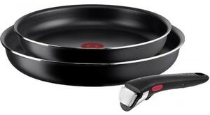 Комплект Тигани Tefal L1539143 Черен Алуминий 3 Части 2 броя Ø 24 cm Ø 28 cm