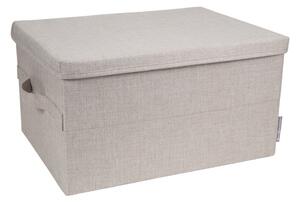 Бежова текстилна кутия за съхранение с капак 34x45x25 cm Soft Storage – Bigso Box of Sweden