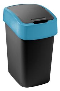 Черно/синьо пластмасово кошче за боклук за рециклиране 9 l Flip Bin – Curver