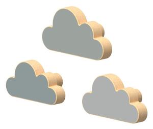 Светлосини стенни комплект куки 3 бр. от масивен бук Cloud – Cam Cam Copenhagen