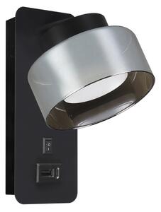 Brilagi - LED Настенна лампа с USB порт AURA LUX 1xGX53/30W/230V черна/опушена