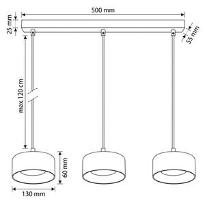 Brilagi - LED Полилей на кабел AURA LUX 3xGX53/30W/230V черен/златен