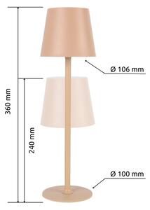 Globo 58438S - LED Димируем докосване екстериорен лампа VANNIE LED/3W/3,7V IP44