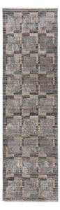 Сиво-бежова пътека 66x300 cm Evelyn Blocks – Flair Rugs