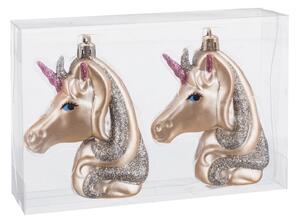 Коледни украси в комплект 2 бр. 10 cm Unicorn – Casa Selección