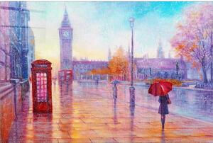 Картина върху стъкло 70x50 cm London - Wallity