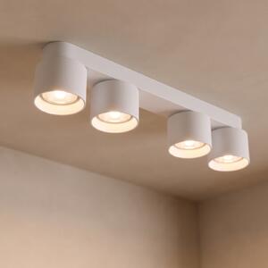 Nordlux Downlight Pitcher, бял/сребрист, 4-лампов, метал, GU10, Затъмняване, Бял, Дневна/трапезария, Метал, Модерен