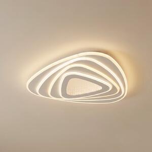 Lindby LED таванска лампа Rebeka, 48x49cm, CCT, дистанционно управление, Затъмняване, Бял, Дневна/трапезария, Метал, Модерен