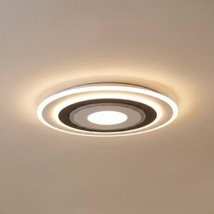 Lindby LED плафон Rebeka, кръгъл, Ø 70 cm, CCT, с регулиране на яркостта, Затъмняване, Бял, Дневна/трапезария, Пластмаса, Модерен