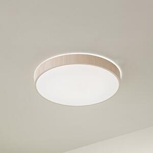 Lindby LED таванна лампа Zylo, бежова, Ø 49 см, CCT, с възможност за регулиране, Затъмняване, Бежов, Дневна/трапезария, Пластмаса