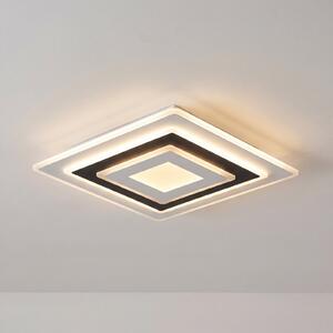 Lindby LED таванска лампа Rebeka, 50 x cm, CCT, с регулиране на яркостта, Затъмняване, Бял, Дневна/трапезария, Пластмаса, Модерен