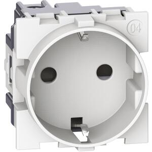Контакт шуко P30 LEGRAND Living Now, 2 модула, 2Р+Е, 16A, 250V, бял