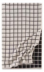 Черна/бежова памучна хавлиена кърпа 90x150 cm Grid – Jotex
