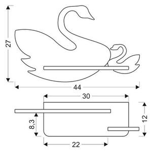 Детско осветително тяло в бяло и розово Swan - Candellux Lighting