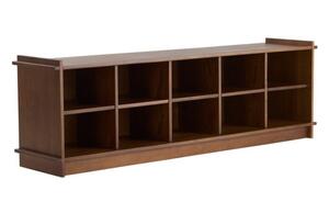 Библиотека от масивен бор в тъмно естествен цвят 193x60x40 cm Apelvik – Jotex