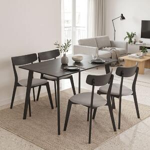 Комплект маса и столове Benson-Toto 5 части сив рустик 120x75x75 см