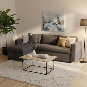 Ъглов диван Лилиан антрацит 225x148x81 см