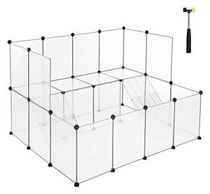 Заграждение за домашни любимци, Songmics, Бяло, LPC004W01, 143 x 108 x 92 см