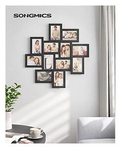 Фоторамка за 12 снимки, Songmics, 10 x 15, Черен