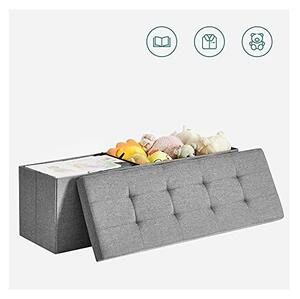 Складово пространство тип пейка, Songmics, 110 x 38 x 38 см, 120 Л, LSF77G, Сив