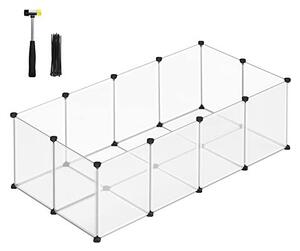 Заграждение за домашни любимци, Songmics, 143 x 73 x 46 см, LPC02W, Бяло