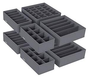 Комплект 8 органайзера за чекмеджета, Songmics, 32 x 10 x 32 см, RUS08GY, Сив