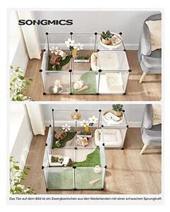 Заграждение за домашни любимци, Songmics, 143 x 73 x 46 см, LPC02W, Бяло