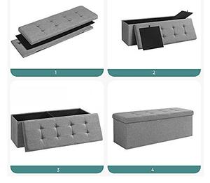 Складово пространство тип пейка, Songmics, 110 x 38 x 38 см, 120 Л, LSF77G, Сив